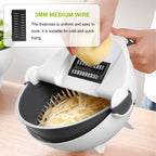 9-in-1 Multifunctional Vegetable Slicer | قطاعة خضروات متعددة الوظائف 9 في 1