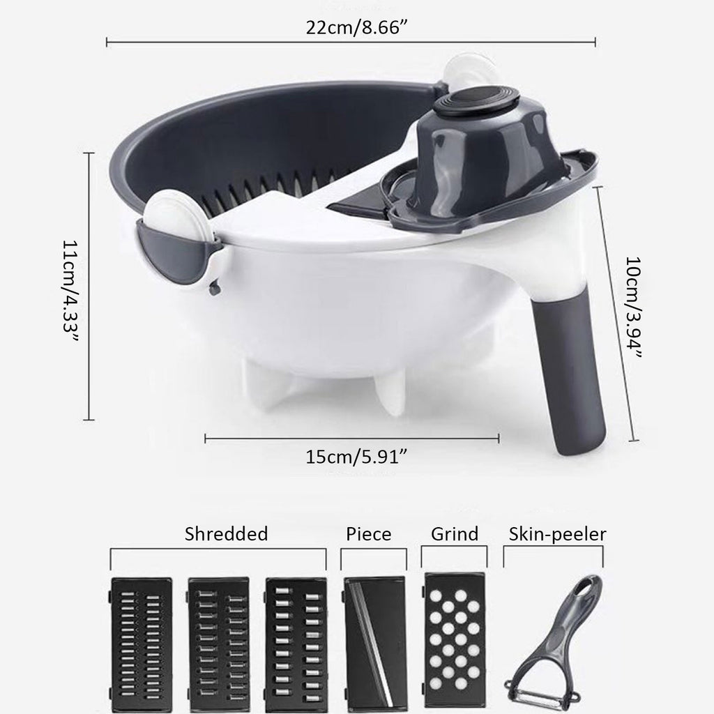 9-in-1 Multifunctional Vegetable Slicer | قطاعة خضروات متعددة الوظائف 9 في 1