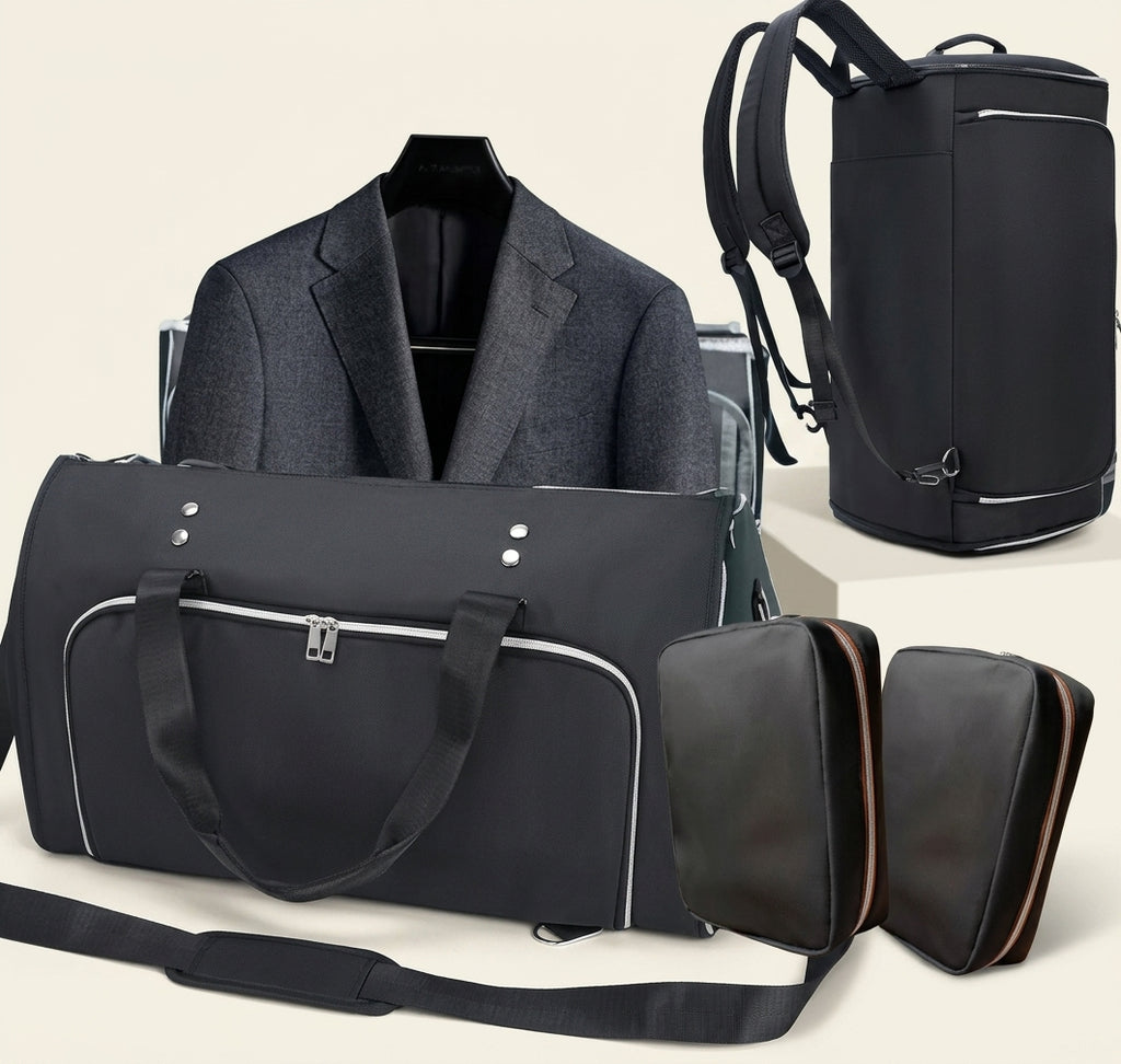 3-in-1 Travel Duffel Bag | Waterproof Garment Organizer | 50L Large Capacity Travel Bag | حقيبة سفر 3 في 1 مقاومة للماء