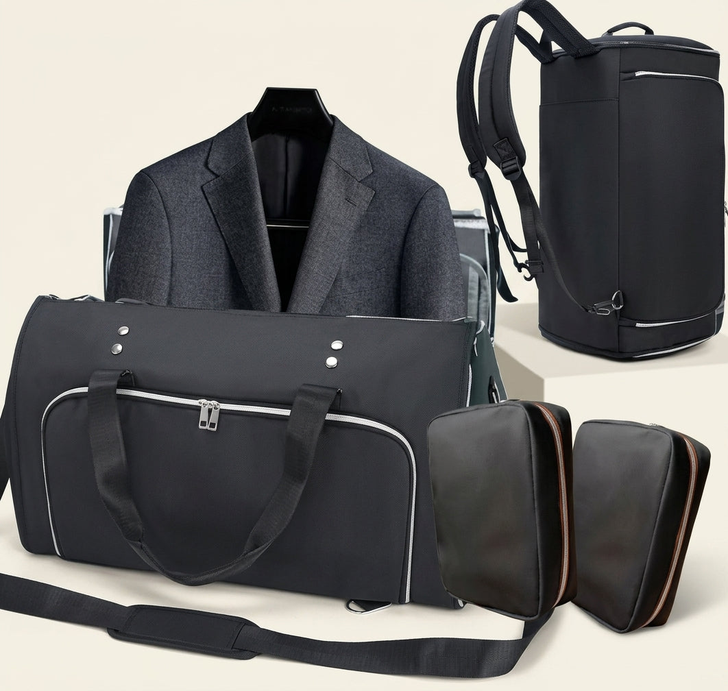 3-in-1 Travel Duffel Bag | Waterproof Garment Organizer | 50L Large Capacity Travel Bag | حقيبة سفر 3 في 1 مقاومة للماء