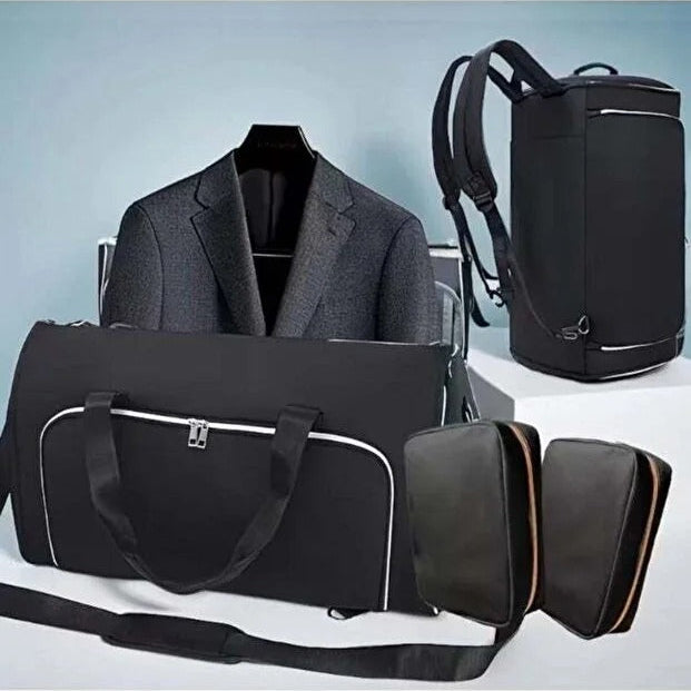 3-in-1 Travel Duffel Bag | Waterproof Garment Organizer | 50L Large Capacity Travel Bag | حقيبة سفر 3 في 1 مقاومة للماء