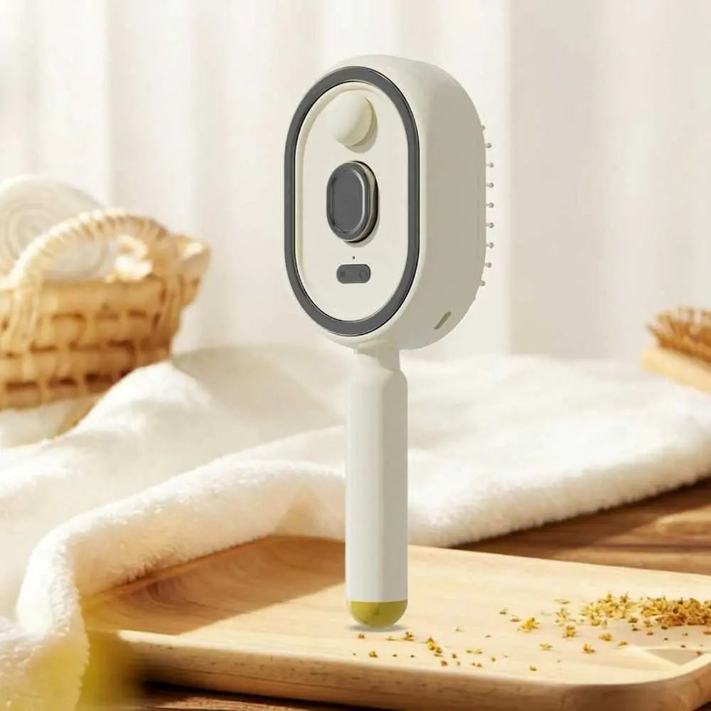 Rechargeable Steam Hair Brush – Detangling & Hair Care Brush with Oil Treatment