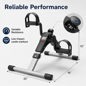 Arm & Leg Pedal Exerciser with LCD Display | جهاز تمارين الذراعين والساقين القابل للطي