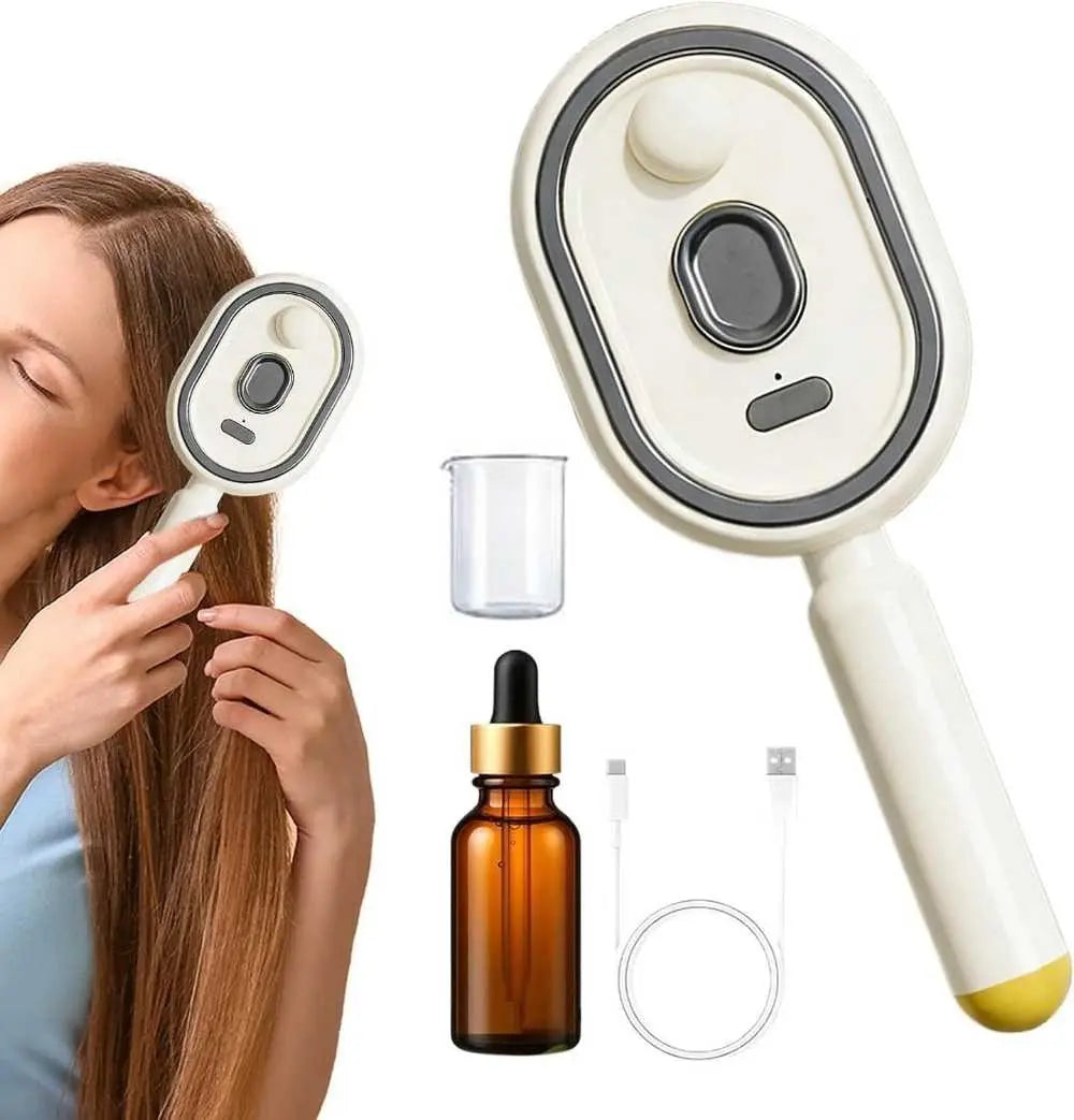 Rechargeable Steam Hair Brush – Detangling & Hair Care Brush with Oil Treatment