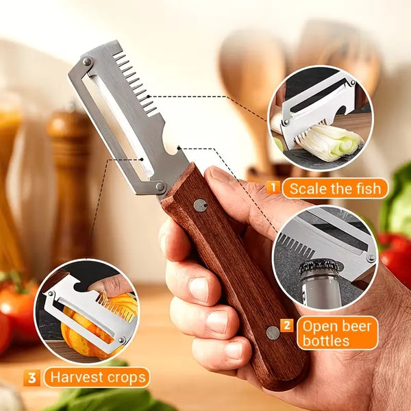 3-in-1 Multifunctional Vegetable Peeler مقشرة خضروات متعددة الوظائف 3 في 1
