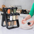 Spice Rack Organizer With 18 Spice Jars | منظم رف توابل مع 18 عبوة توابل