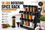 Spice Rack Organizer With 18 Spice Jars | منظم رف توابل مع 18 عبوة توابل