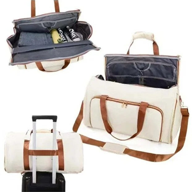 3-in-1 Travel Duffel Bag | Waterproof Garment Organizer | 50L Large Capacity Travel Bag | حقيبة سفر 3 في 1 مقاومة للماء