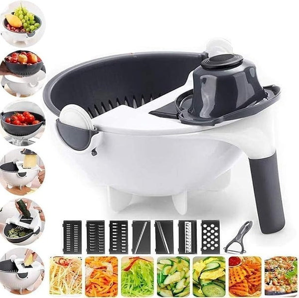 9-in-1 Multifunctional Vegetable Slicer | قطاعة خضروات متعددة الوظائف 9 في 1