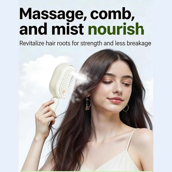 Rechargeable Steam Hair Brush – Detangling & Hair Care Brush with Oil Treatment