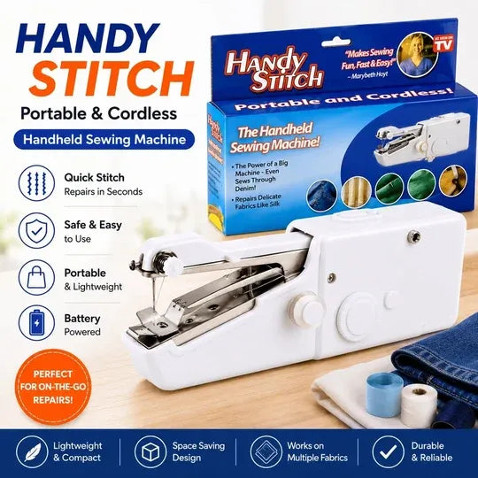 Portable Handheld Mini Electric Sewing Machine | ماكينة خياطة كهربائية محمولة صغيرة