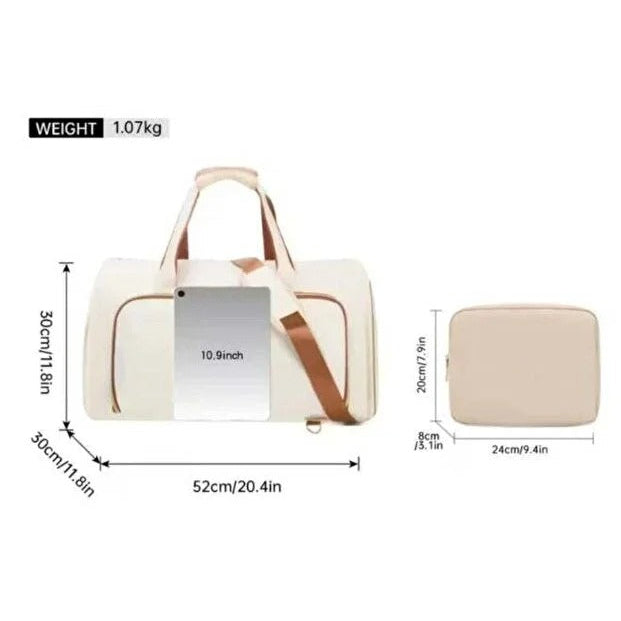 3-in-1 Travel Duffel Bag | Waterproof Garment Organizer | 50L Large Capacity Travel Bag | حقيبة سفر 3 في 1 مقاومة للماء