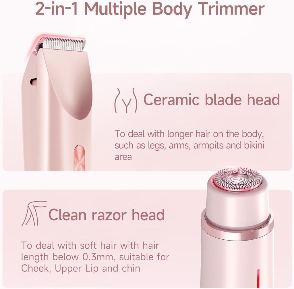 2-in-1 Women's Electric Shaver & Trimmer | ماكينة حلاقة وتشذيب نسائية 2 في 1