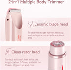 2-in-1 Women's Electric Shaver & Trimmer | ماكينة حلاقة وتشذيب نسائية 2 في 1